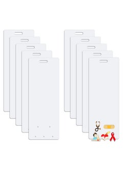 Tinlade 10 Pieces Badge Buddy Pin Holder For Nursing Pins Blank Badge Buddy Tags White Pin Holder Display For Nurse Doctor Student Staff Id Card Medical Pins Display (Vertical)  - Image 1