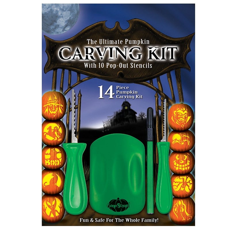 Fun World The Ultimate Pumpkin Carving Kit with 10 Pop-Out Stencils - Image 2