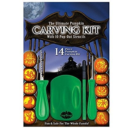 Fun World The Ultimate Pumpkin Carving Kit with 10 Pop-Out Stencils - Image 3