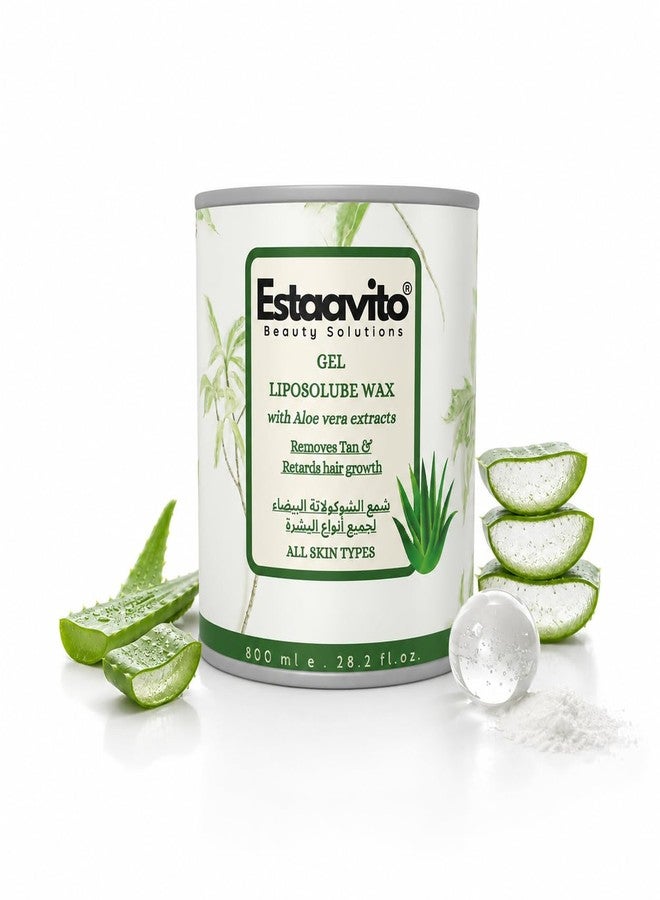 ESTAVITO Estaavito Gel Liposoluble Wax 800ml With Aloe vera extracts for Hair & Tan Removal | Smooth & Painless Waxing | For all skin types | Quick and easy waxing Procedure for Home & salon use. - Image 1