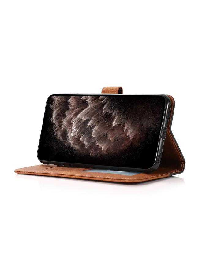 erorex Case For Xiaomi Redmi Note 9 5G / Note 9T Dual-color Stitching Leather Phone Case - Image 5