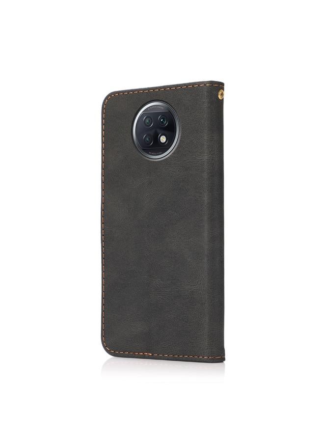 erorex Case For Xiaomi Redmi Note 9 5G / Note 9T Dual-color Stitching Leather Phone Case - Image 3