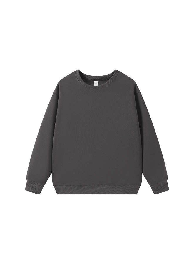 Loquat 330G heavyweight sweatshirt, loose and casual clothing Dark Gray - Image 1