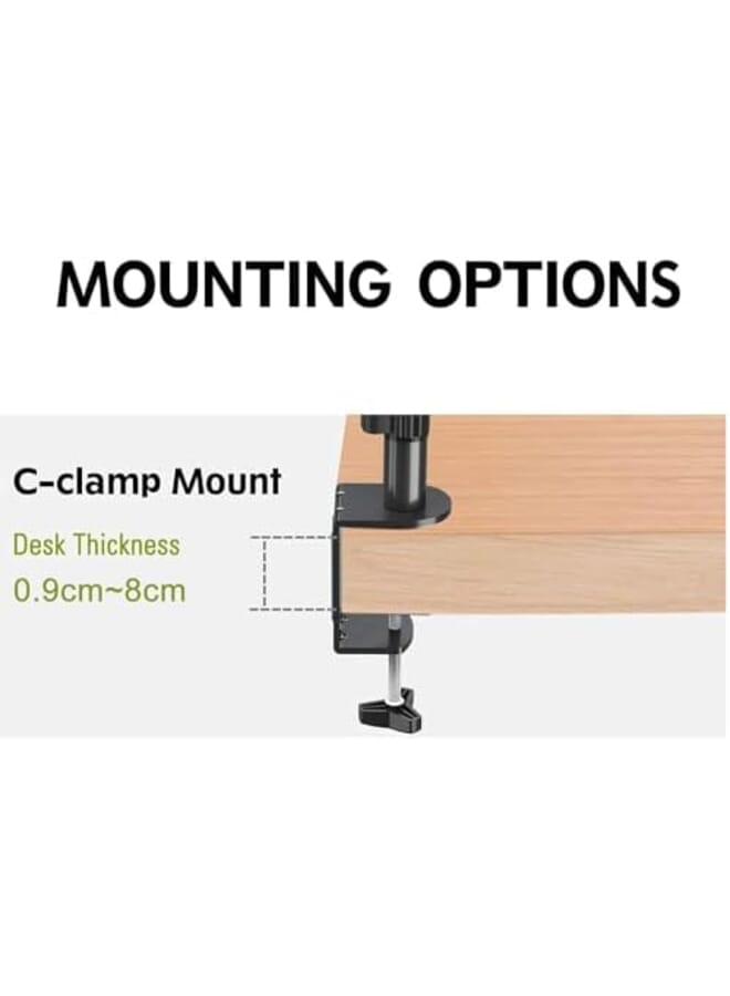 Bolivia's Monitor Mount Stand 4 Monitor Arm Desk Mount Computer Monitor Stand With Maximum Load Of 9 Kg Per Arm 360 Degree Adjustable Monitor Arm For 14 33 Inch Screen 75X75Mm 100X101Mm Vesa - Image 4