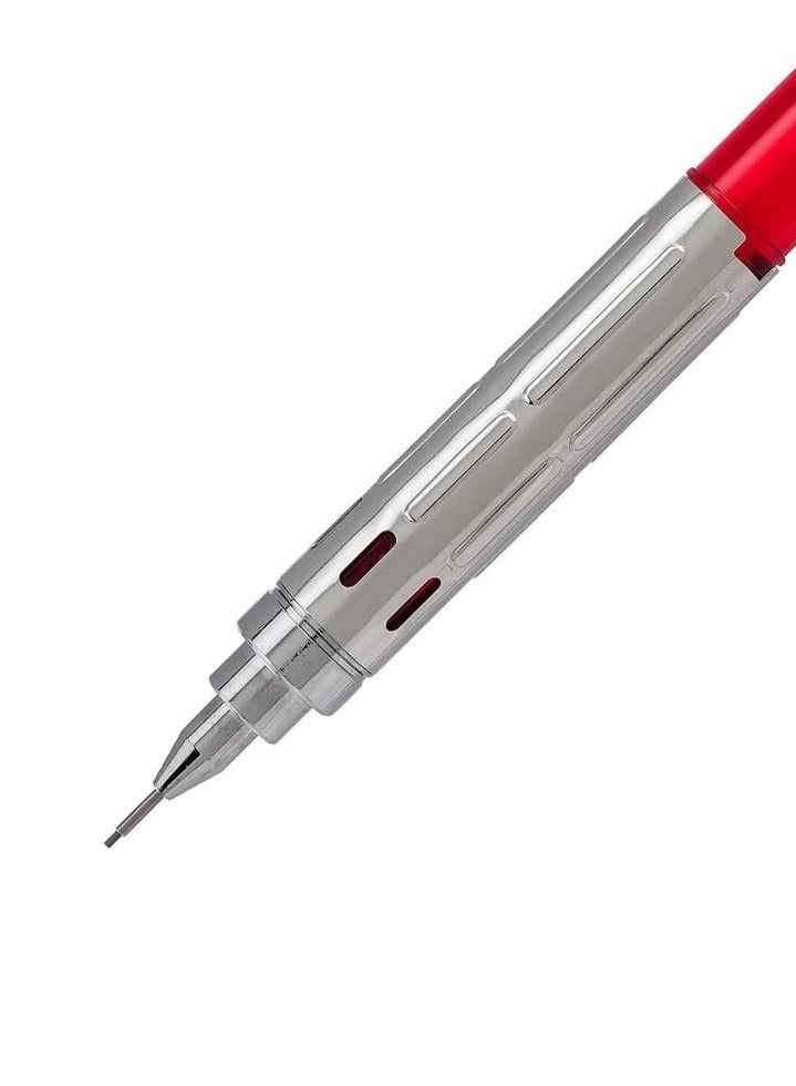 Pentel 3-Piece Graph Gear 300 Mechanical Pencil 0.5mm Tip Red Barrel - Image 4