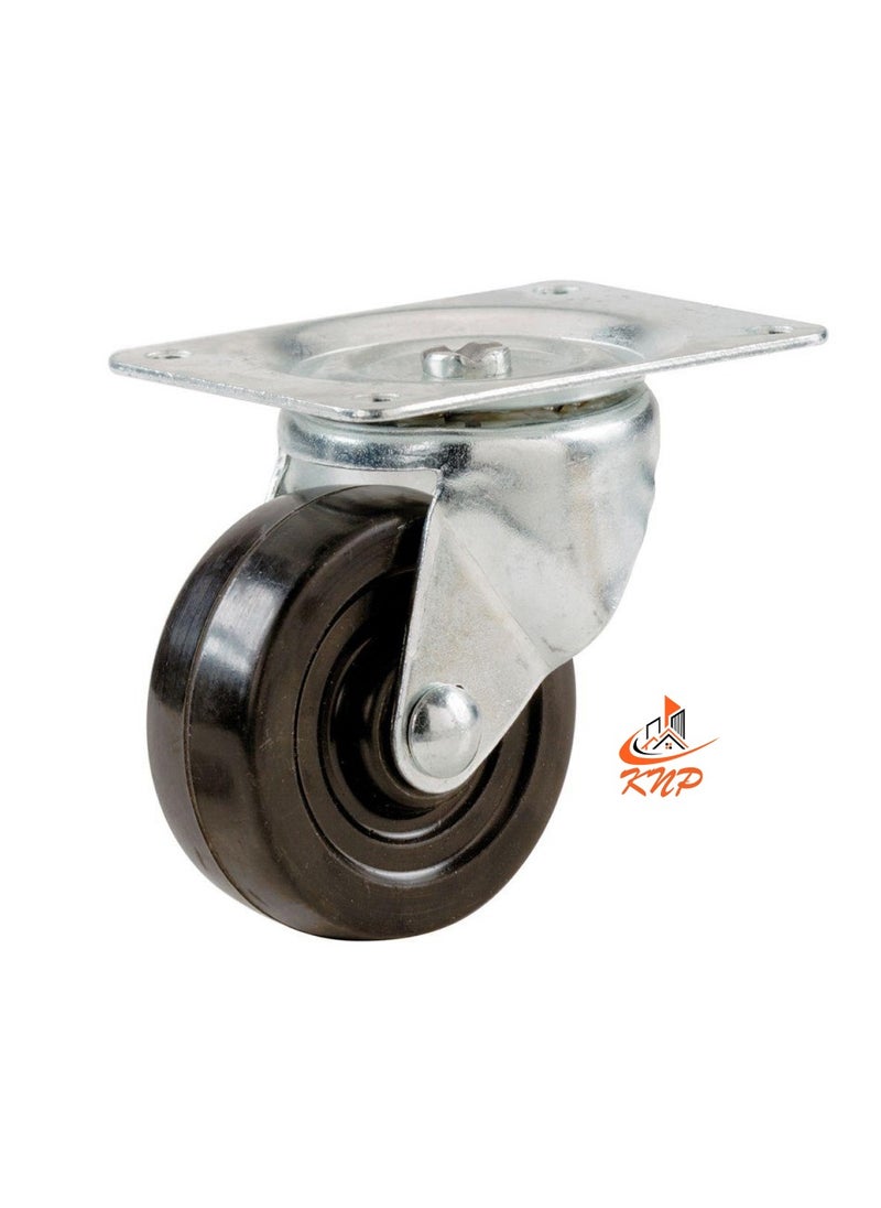 KNP Caster Wheel Rubber 1.5" Swivel  - Image 1