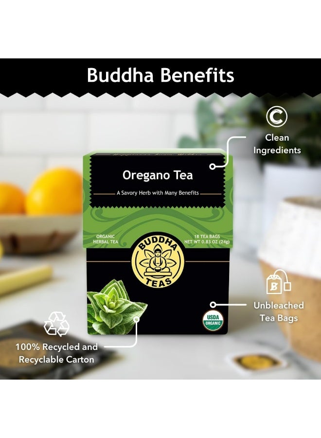 Buddha Teas - Organic Oregano Tea - Herbal Tea - For Health & Wellbeing - With Antioxidants & Minerals - Clean Ingredients - Caffeine Free - OU Kosher & Non-GMO - 18 Tea Bags (Pack of 1) - Image 5