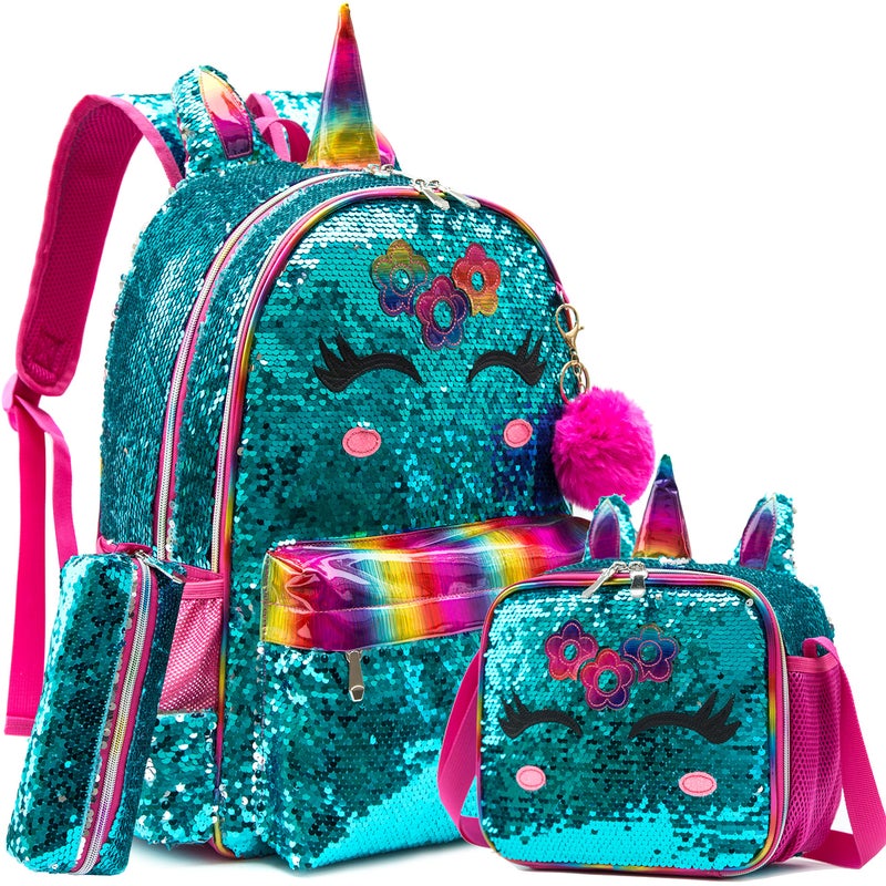 Meetbelify Backpack for Girls Backpacks with Lunch Box Pencil Case for Elementary Student Kids School Travel Bag for Girls Ages 68 Years Old - Image 2