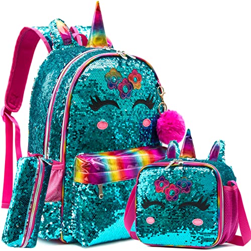 Meetbelify Backpack for Girls Backpacks with Lunch Box Pencil Case for Elementary Student Kids School Travel Bag for Girls Ages 68 Years Old - Image 1