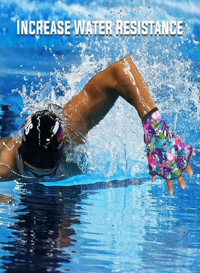 Seabbo Colorful Swimming Gloves Women Water Aerobics Glove Water Aerobics Equipment for Men Women,Webbed Gloves Aquatic Fitness Water Resistance Diving Gloves Unisex Poll Training Exercise (Coral, M) - Image 4
