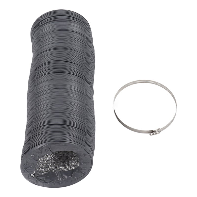 6 Inch Flexible Aluminum Ducting - Flame Retardant Waterproof Mute Cotton Layer Flexible Duct for HVAC, Dryers, Grow Rooms, Tents - Image 1