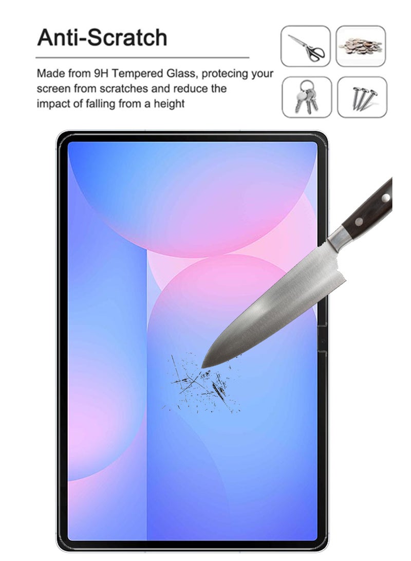 JOMILA For Samsung Galaxy Tab S10 FE Plus - 13.1 inches - Combo Pack Tempered Glass Screen Protector - Premium HD Delicate Touch , Higher Transparency , Easy to Install ,Anti-scratch and Bubble-free Screen Protector - Clear - Image 3