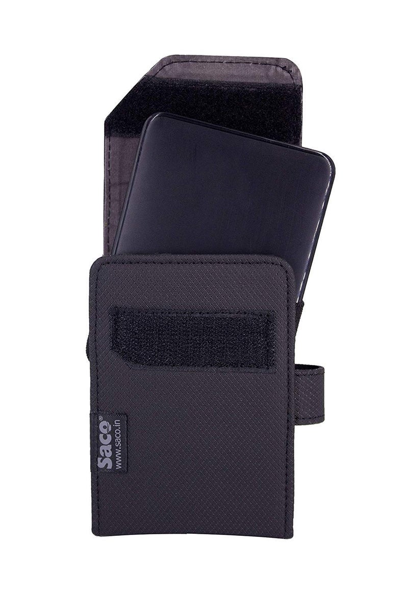 Saco Hard Disk Pouch Wallet for Western Digital WD 1TB/2TB My Passport Portable Hard Disk Drive Case (Maximum Size fits Upto 12 x 8.5 cm) - Black - Image 2