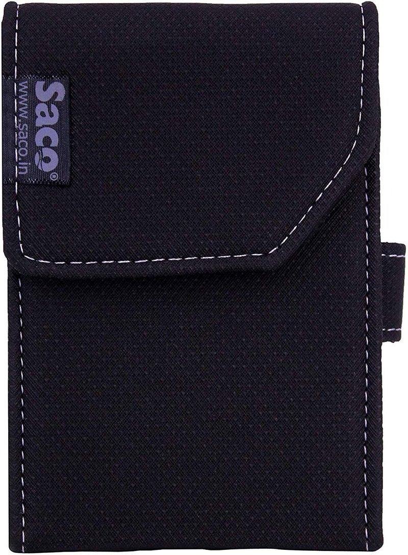 Saco Hard Disk Pouch Wallet for Western Digital WD 1TB/2TB My Passport Portable Hard Disk Drive Case (Maximum Size fits Upto 12 x 8.5 cm) - Black - Image 1