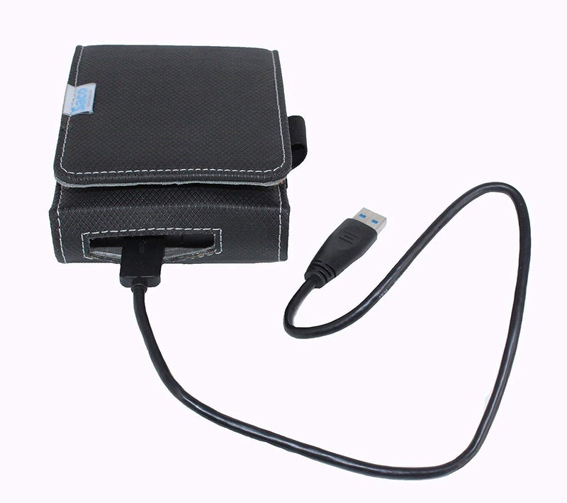 Saco Hard Disk Pouch Wallet for Western Digital WD 1TB/2TB My Passport Portable Hard Disk Drive Case (Maximum Size fits Upto 12 x 8.5 cm) - Black - Image 4