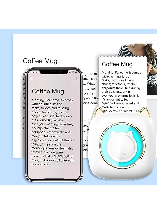 erorex Portable Photo Printer Bt Thermal Printer Machine Pocket Printer Mini Printer With Printer Papers And Color Pens Kit For Kids Gift Home Study Work Office Compatible With Android Ios System  - Image 5