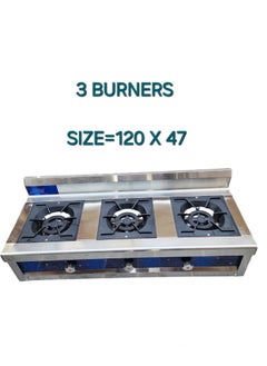 Generic Commercial Gas Cooking Stove Outdoor Kitchen Free Standing Stove 3 High Power Burner 