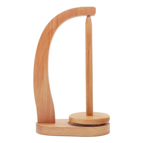 Sthmeyue Yarn Holder for Crocheting Beech Yarn Spinner Effortless Rotation Achieved Through Magnetic LevitationWooden Spinners for CrochetingYarn Ball Holder Natural - Image 1