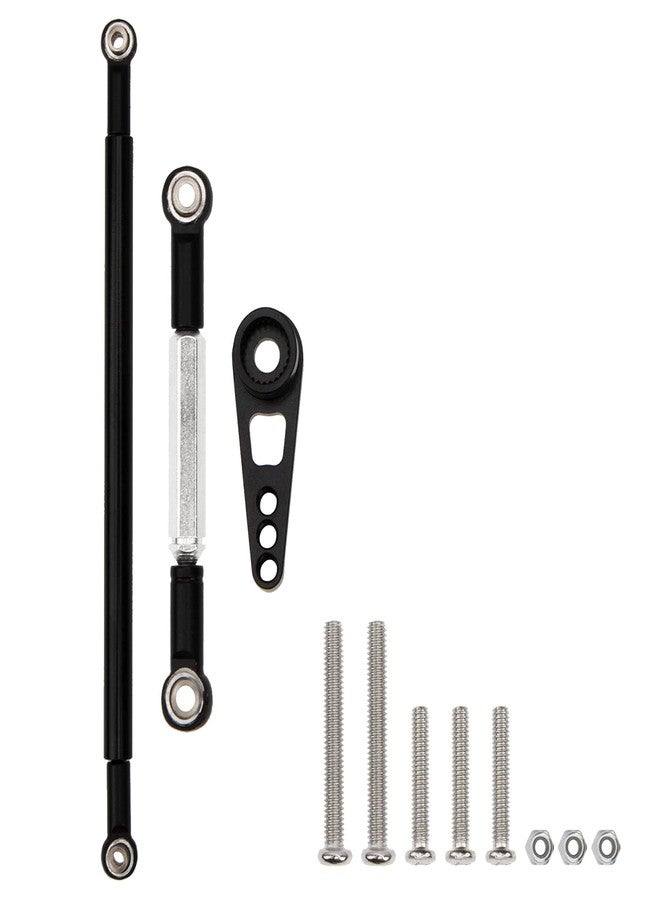 Vgoohobby Steering Linkage Servo Link Pull Rod Turnbuckle with Servo Arm Horn Compatible with MN Model MN86S MN86 MN86KS MN86K MN G500 1/12 RC Car (Black) - Image 1