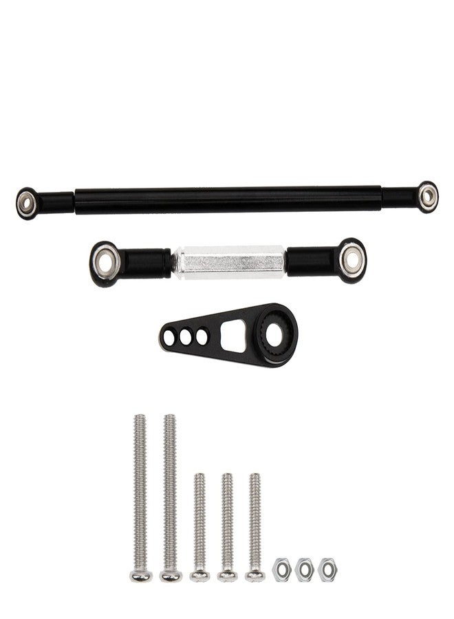 Vgoohobby Steering Linkage Servo Link Pull Rod Turnbuckle with Servo Arm Horn Compatible with MN Model MN86S MN86 MN86KS MN86K MN G500 1/12 RC Car (Black) - Image 2