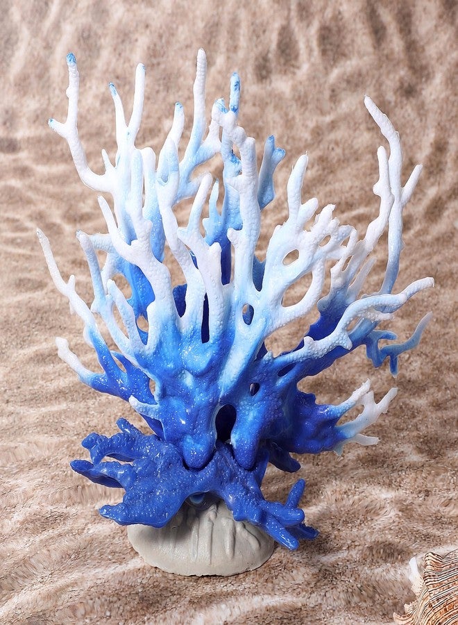 Xyembu Fish Tank Fake Coral, Artificial Aquarium Coral Ornament, Aquarium Decor Plastic Plant Small, Multi-Purpose Simulation Water Grass, Faux Aquariums Ornament, Blue - Image 3