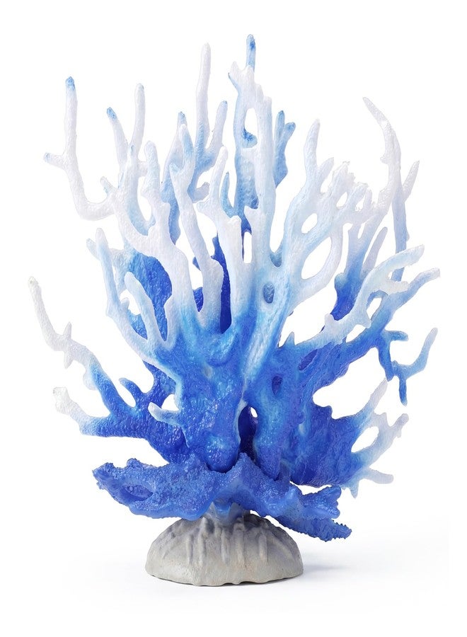 Xyembu Fish Tank Fake Coral, Artificial Aquarium Coral Ornament, Aquarium Decor Plastic Plant Small, Multi-Purpose Simulation Water Grass, Faux Aquariums Ornament, Blue - Image 1