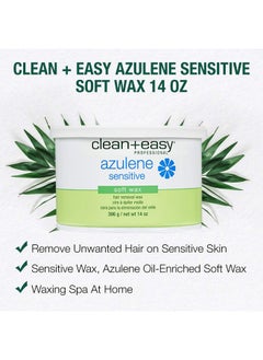 Clean + Easy Clean + Easy Hair Removal Soft Wax With Azulene To Reduce Redness And Irritation- Ideal For Sensitive Skin, 14 oz  - Image 2