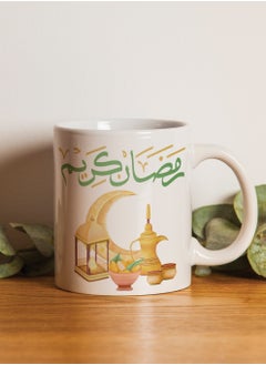LOWHA 11 oz Ceramic Mug with Ramdan Kareem and Arabic Coffee Design  - Image 1