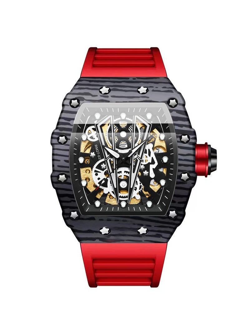 KUYING Fully Automatic Hollow Out Mechanical Fashion Men's Sports Watch 