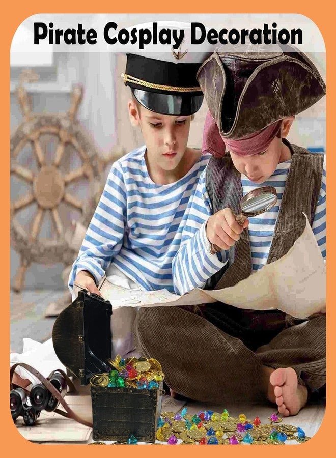 AiFanS Treasure Chest for Kids Prizes,Plastic Treasure Chest with 288 Treasure Gold Coins and Gems,Jewels- Perfect for Pirate Themed Parties and Games - Image 4