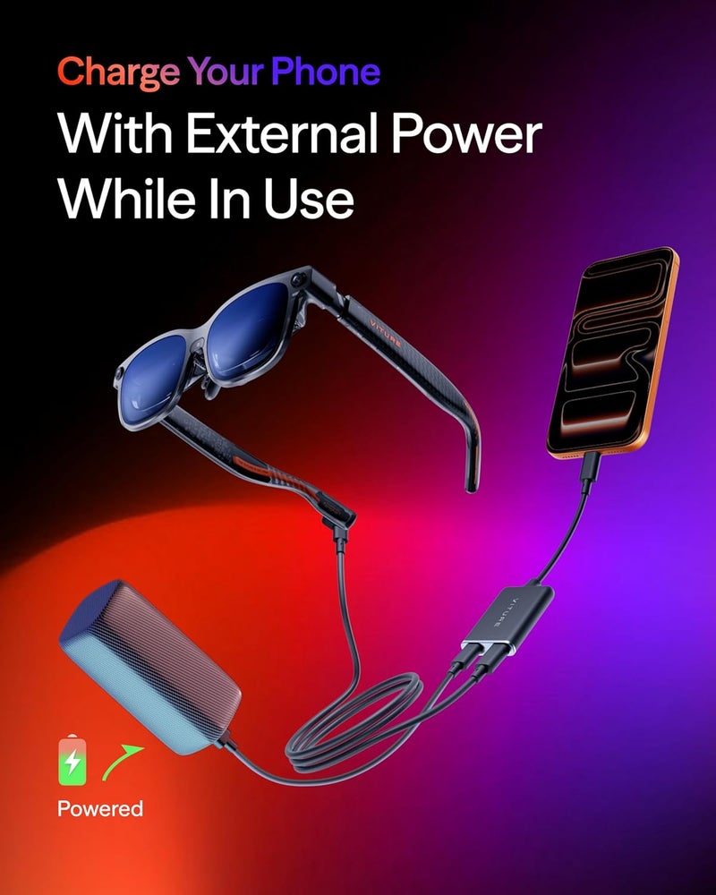 VITURE محول VITURE من USB-C إلى النظارات والشحن، شحن ولعب، سويتش، ستيم ديك - Image 4