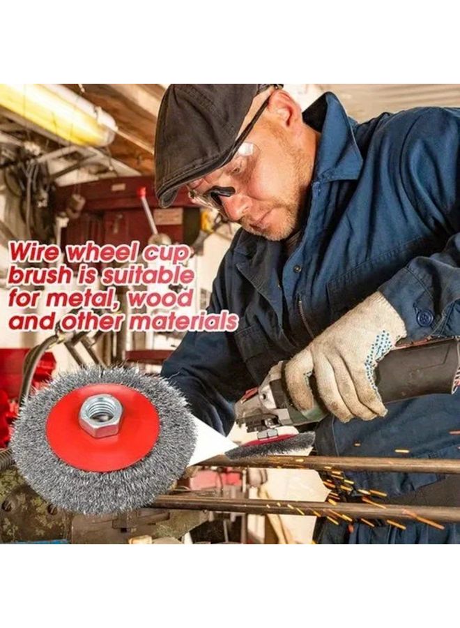 1pc Heavy Duty Wire Wheel Brush For Angle Grinder Paint Removal Metalworking - Image 2