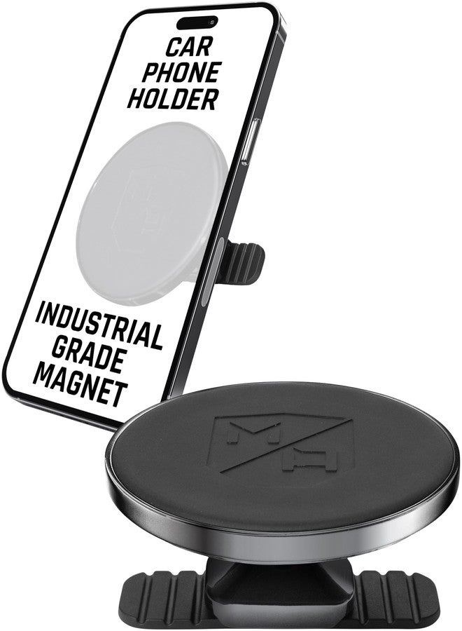 Mob Armor Slim Mount MS - MagSafe Compatible Car Mount, Magnetic Cell Phone Holder, Car Accessories for Women & Men, Supports iPhones & Androids - Sleek & Aesthetic, Heavy Duty Strength - Black Chrome - Image 1