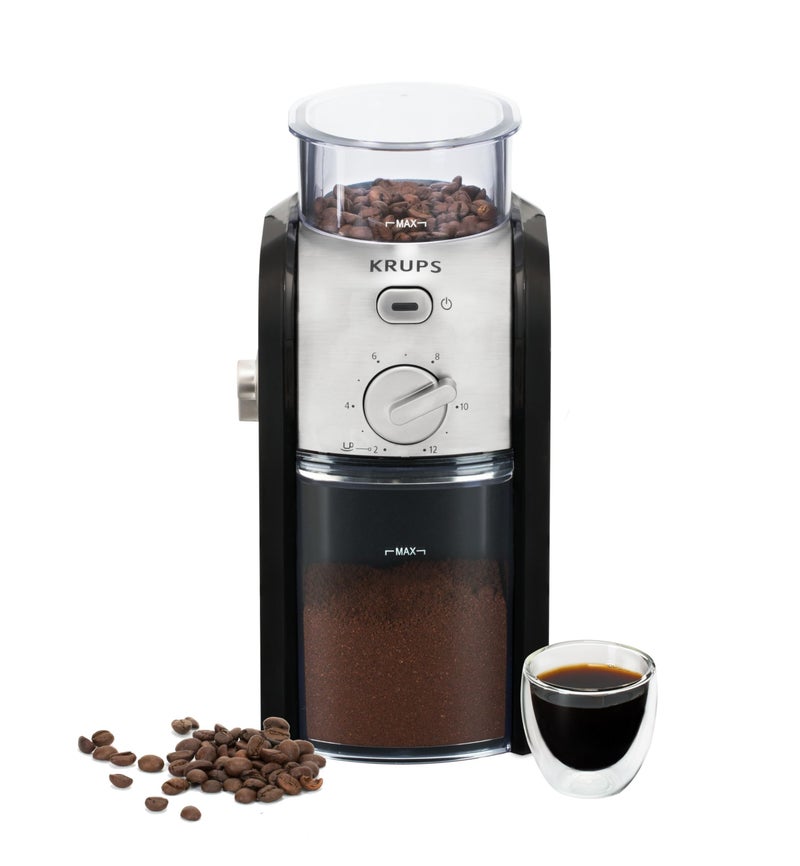 Krups Expert Burr Automatic Coffee Grinder Easy Clean blacksilver GVX231
