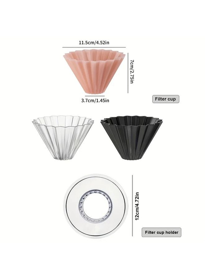 كأس فلتر قهوة أسود من ABS مصنوع يدويًا متوافق مع صانعات القهوة - Image 4