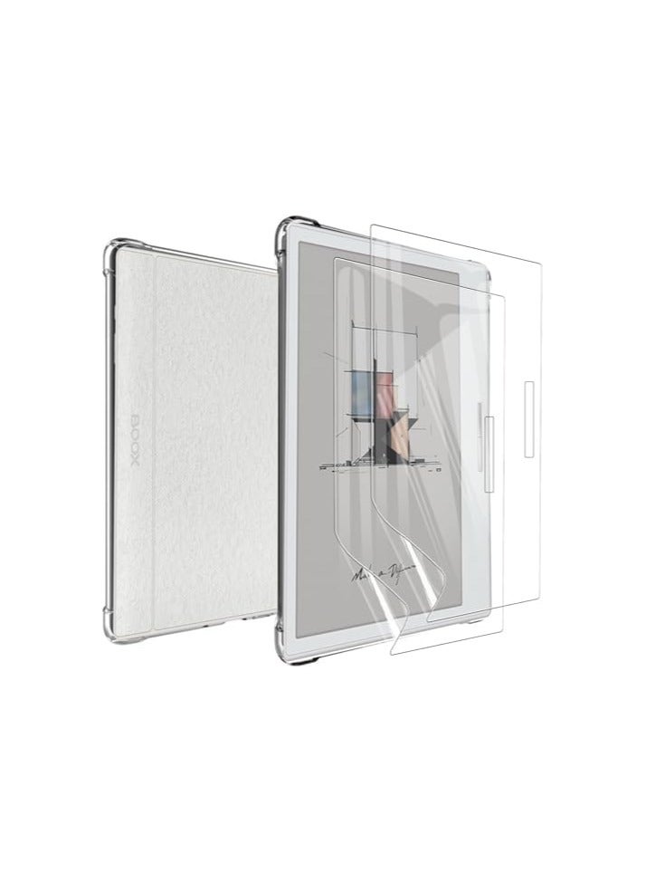 Case Compatible Onyx Boox Go Color 7-inch (2024) + 2-Pack Screen Protector, Clear TPU Flexible Scratch Resistant Case with Reinforced Corners, Ultra Thin Silicone Shock Resistant - Image 1