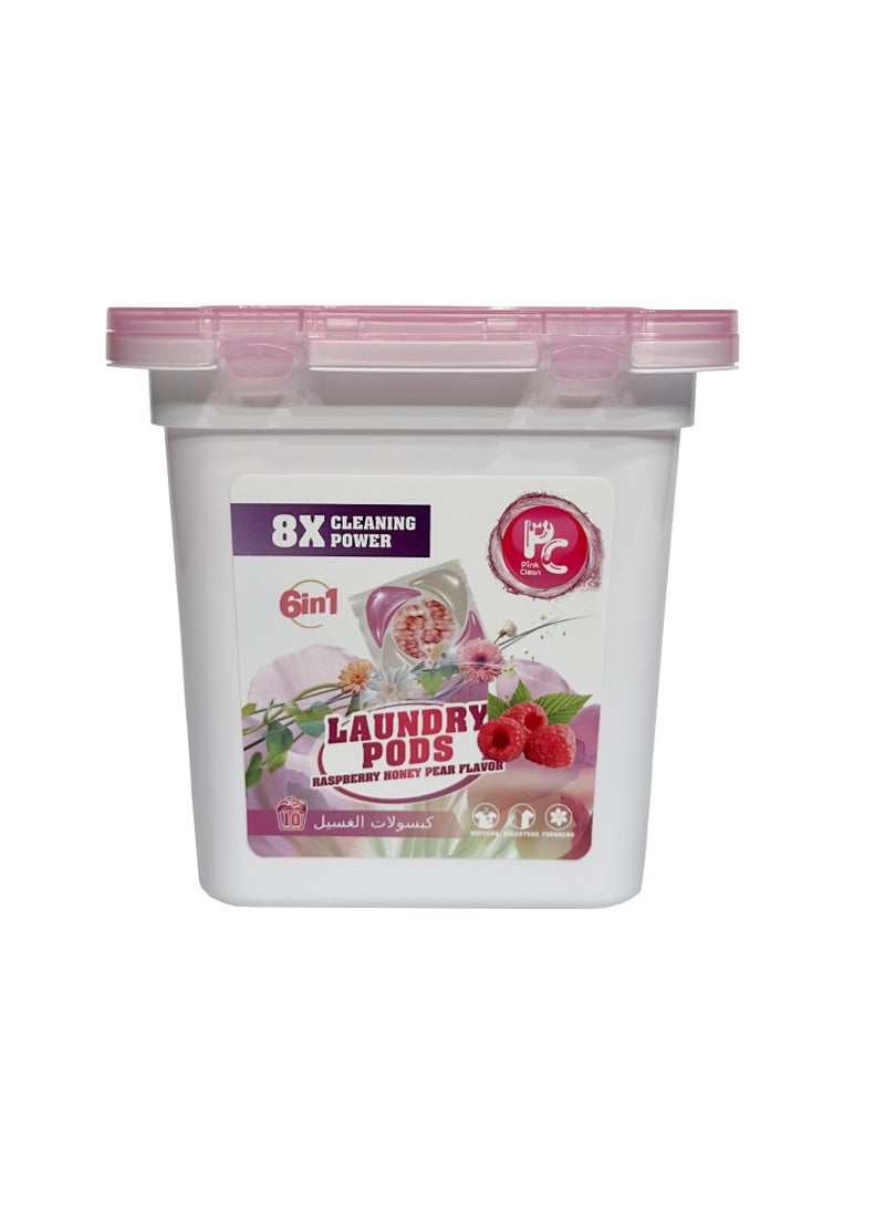 Pink Clean 6-in-1 cranberry Laundry Detergent Capsules - Unrivaled Power & Perfect Results! 💪 8x More Powerful Than Regular Detergents - Deep Cleaning Removes Toughest Stains With Ease. 🌀 Completely Eliminates Detergent Powder - No More Products Needed!  - Image 2