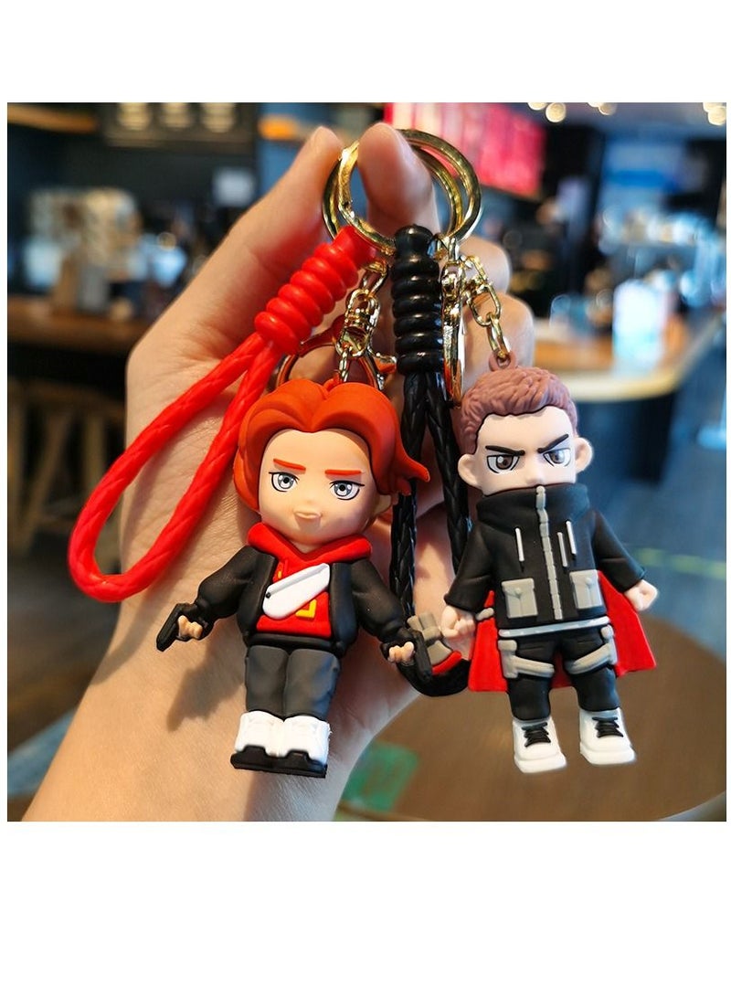 Y&D New PVC Marvel Strange Doctor Thor Keychain Avengers Alliance Handmade Doll Pendant  - Image 1