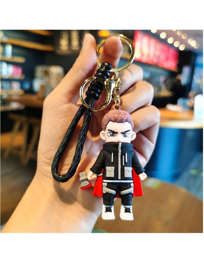 Y&D New PVC Marvel Strange Doctor Thor Keychain Avengers Alliance Handmade Doll Pendant  - Image 2
