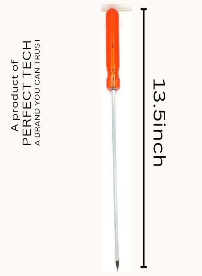 PERFECT TECH screw Driver 2 in 1 (10 INCH) | magnetic & hardened screw Driver Long handle | strong grip Carbon Steel Combination | Phillips & square | (Red and Silver) - Image 3
