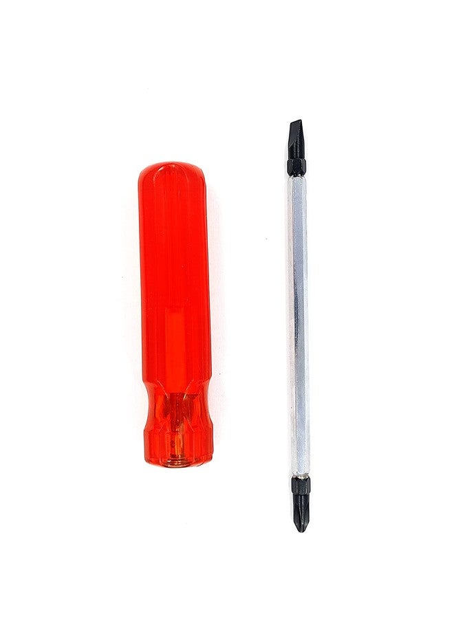 PERFECT TECH screw Driver 2 in 1 (10 INCH) | magnetic & hardened screw Driver Long handle | strong grip Carbon Steel Combination | Phillips & square | (Red and Silver) - Image 1