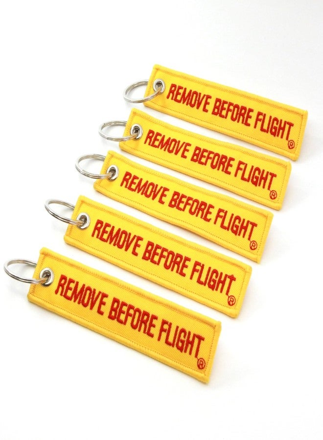 روتاري13بي1 سلسلة مفاتيح Rotary13B1 Remove Before Flight - أصفر/أحمر - 5 قطع - Image 3