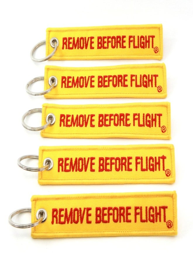 روتاري13بي1 سلسلة مفاتيح Rotary13B1 Remove Before Flight - أصفر/أحمر - 5 قطع - Image 1