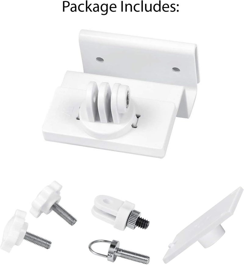 Wasserstein Gutter Mount Compatible with Ring, Arlo, Blink, Reolink Cams & Compatible Solar Panels (1 Pack, White) - Image 4