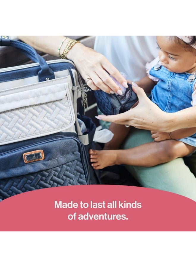 BabbleRoo Diaper Bag Backpack, Multifunction Large Bags With Changing Pad & Stroller Straps Pacifier Case, Unisex Stylish Travel Back Pack Nappy For Moms Dads (Stone Gray Blue) - Image 3