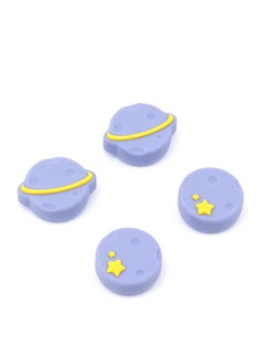 Thumb Grip Caps Compatible with Nintendo Switch / OLED / Switch Lite ,Soft Silicone Joystick Rocker Cover,4PCS (Purple Happy Planet Pattern)