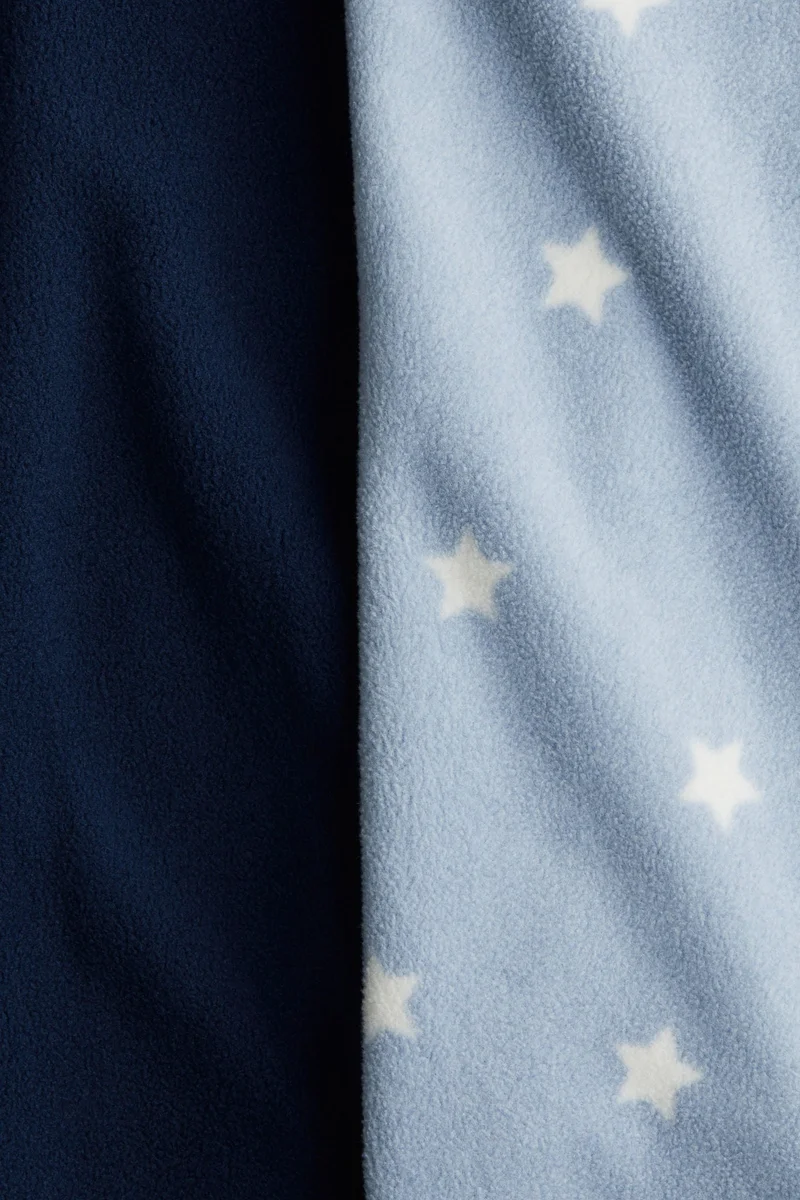 H&M 2-pack fleece zip-up sleepsuits