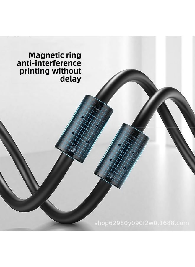 Generic USB2.0 Print Line Revolution Side Oral Computer Copier Connection Line Extension Line-Color:Black-Length:10m  - Image 3