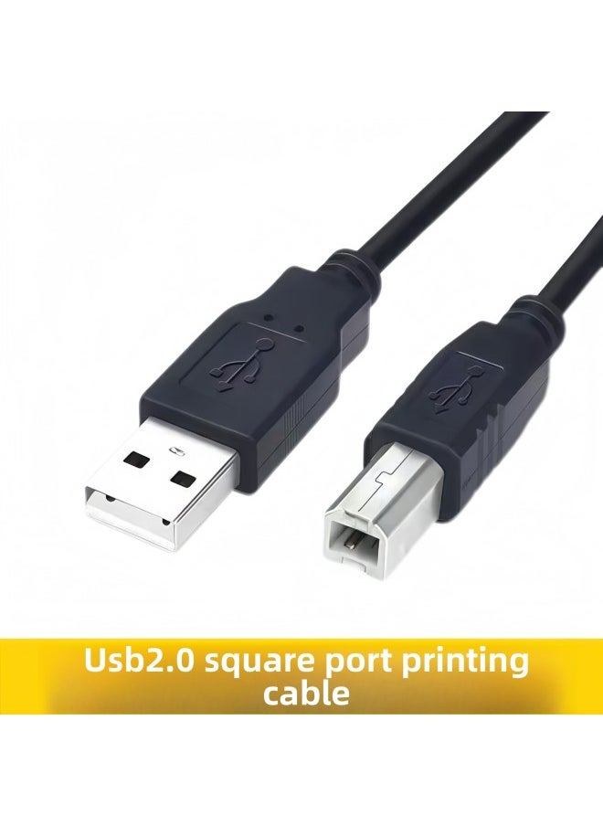 Generic USB2.0 Print Line Revolution Side Oral Computer Copier Connection Line Extension Line-Color:Black-Length:10m  - Image 1