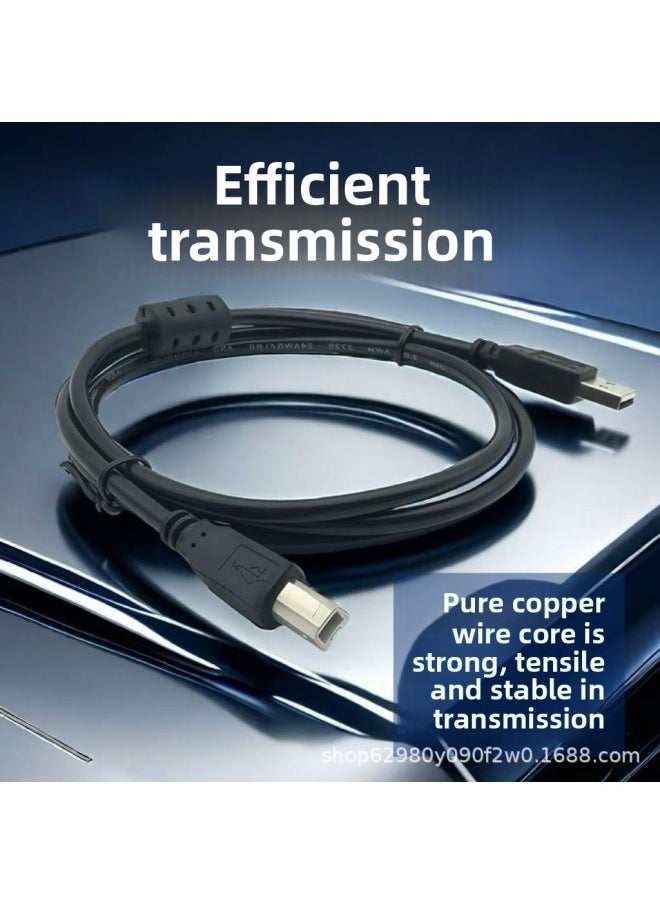 Generic USB2.0 Print Line Revolution Side Oral Computer Copier Connection Line Extension Line-Color:Black-Length:10m  - Image 2